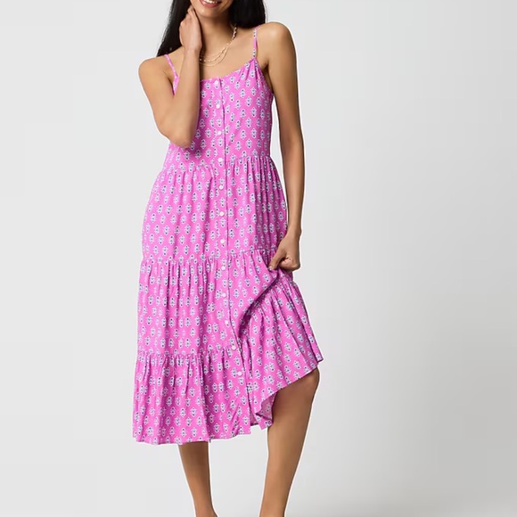 J. Crew Factory Dresses & Skirts - JCrew Factory strappy tiered midi dress size 2
